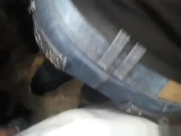 Guy gropes woman's ass in tight jeans pants