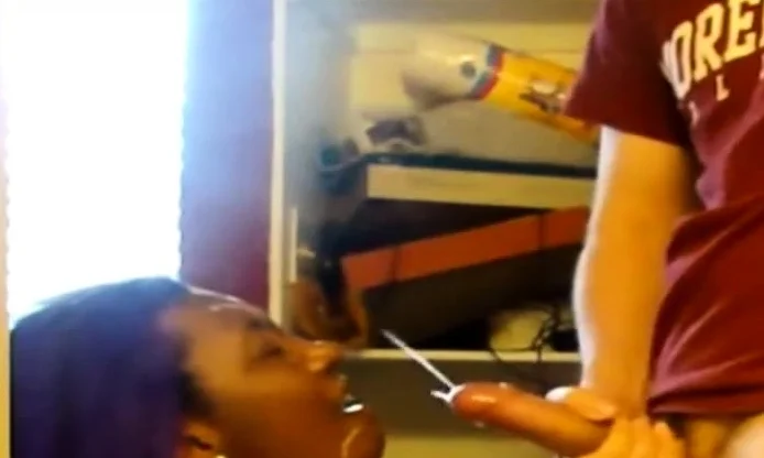 Huge white dick paints black face white
