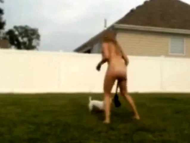 Blonde's Naked Garden Dare