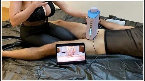 Girlfrieng With Big Boobs Milking Her Boyfriend With A Blow Machine