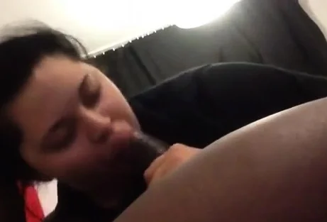 Chubby latina blowing black guy