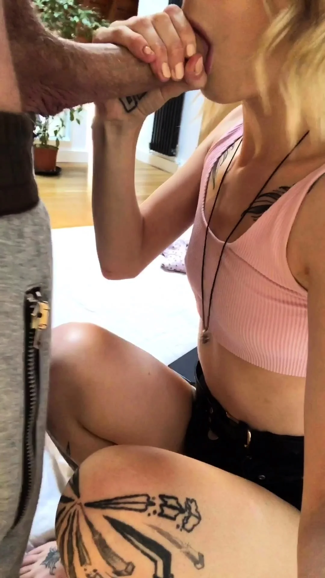 Latin Teen Blowjob POV with Cumshot On Her Chin