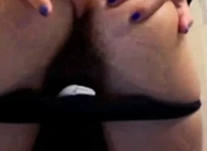 My hairy pussy EX-GF fingers her ass