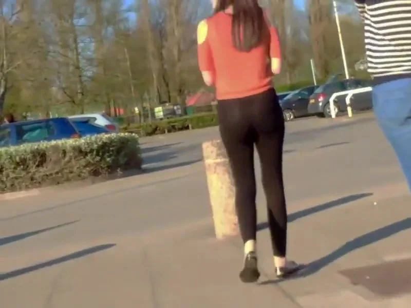 Girly panties seen thru her tights
