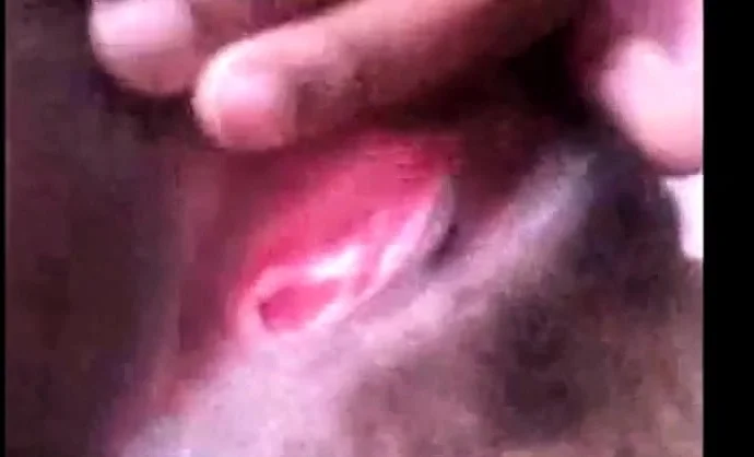 Ebony teen pussy rub