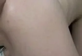Pumping up a balloon in her ass