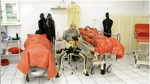 catheter strapon games in the rubber clinic