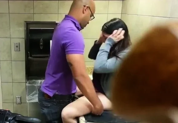 Shopping Mall family restroom fucking