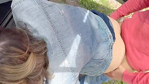Husband Drives Car While Wife Fucks And Gets Creampie By Friend In Back Seat