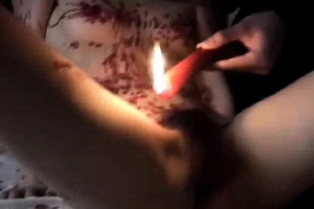 She's covered in candle wax as he tortures her before he fucks her