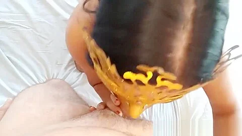 My asian slut wife taking cum on her curvy ass
