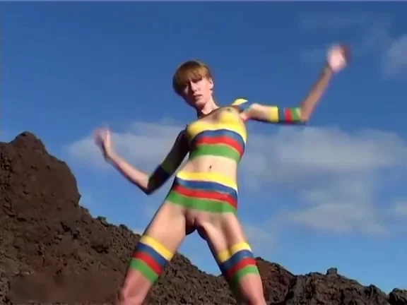 Bodypainted model