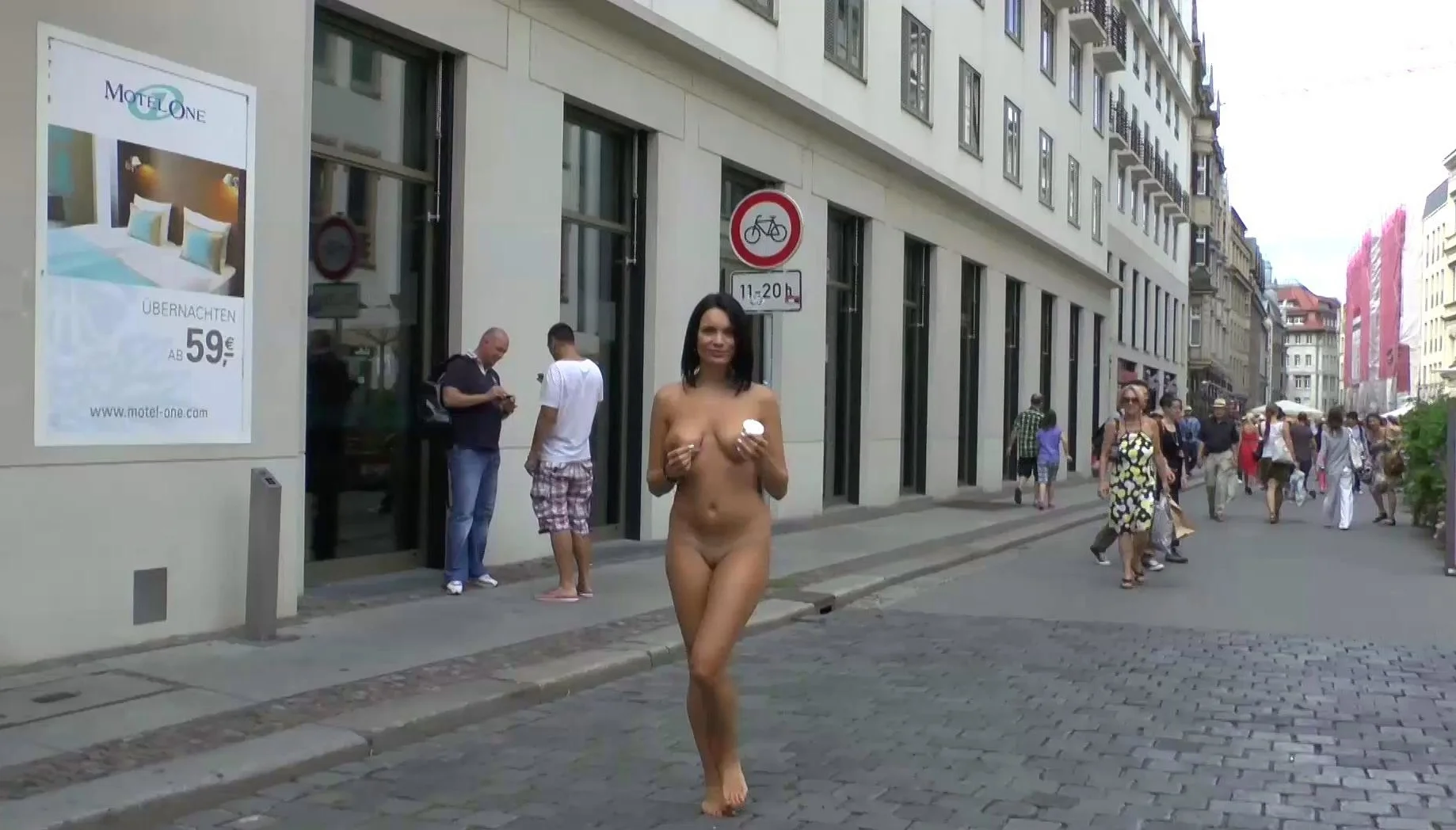 Tera amateur brunette girl public posing