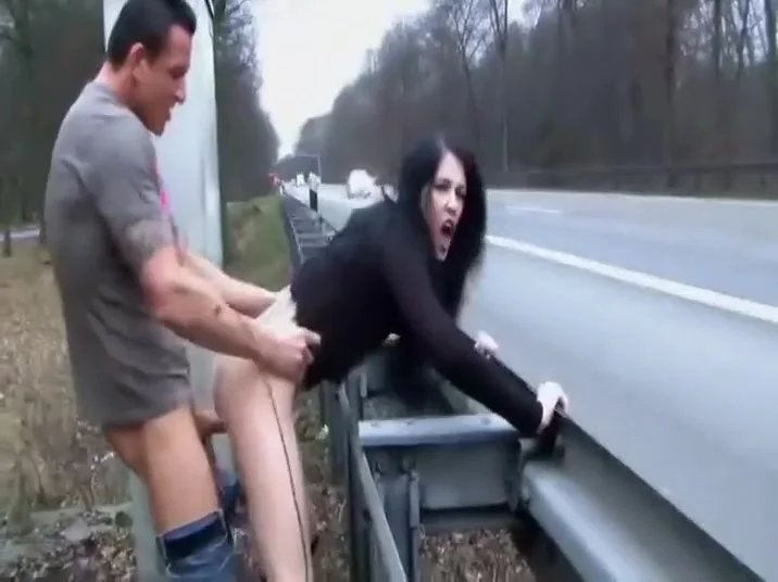 Adventurous fuck next to a highway