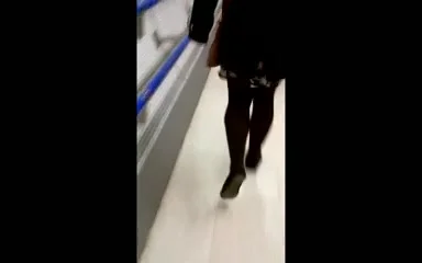 Candid miniskirt