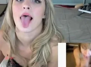 Busty blonde Hitchhiking teen strips and masturbates
