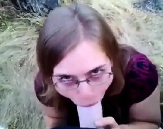 British slut outdoor cum swallow