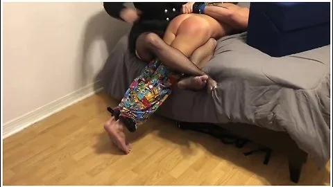 Wrestled And Dragged Over Her Knee While Tied For Otk Bath Brush Beating And Paddling