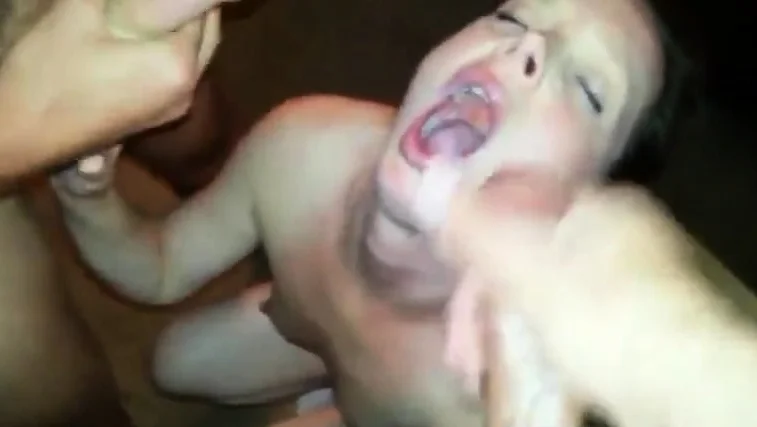 double cum on her face