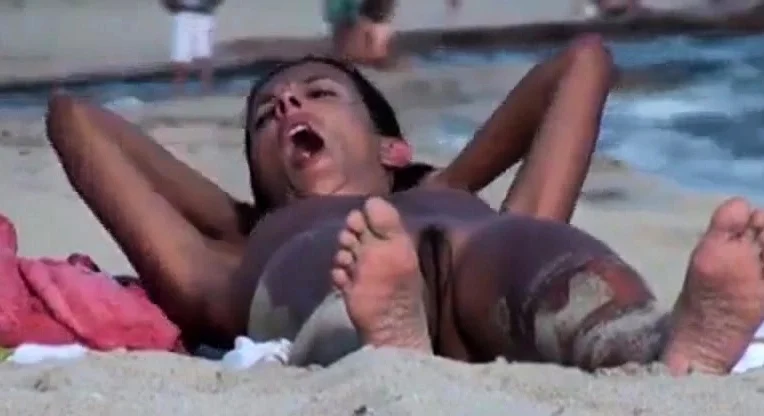 Nude Beach - Hard Nipple Mature