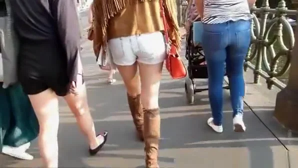 View of sexy ass in shorts