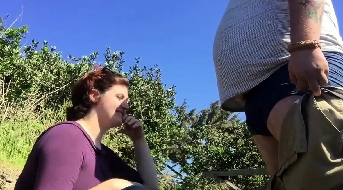 Fat Man Daddy x Greedy Girlfriend Slut - Public Blowjob