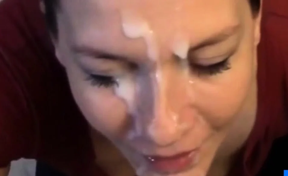 Housegirl Takes Huge Cum Shot Facial