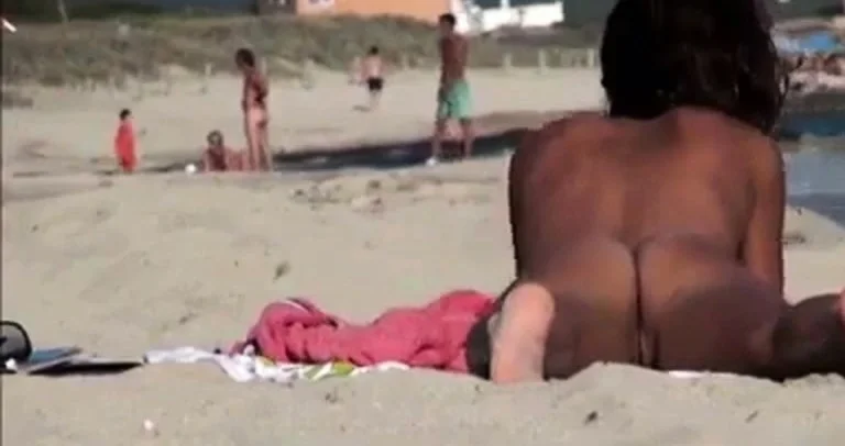 Nude Beach - Hard Nipple Mature
