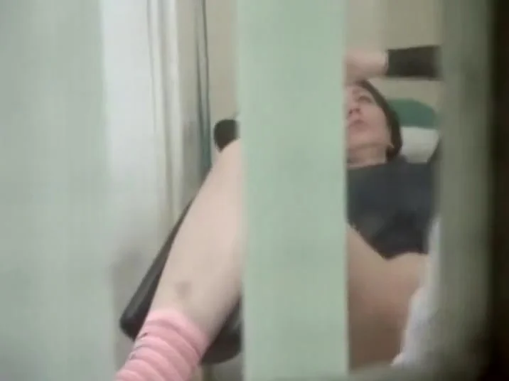 Glance of her pussy through a window