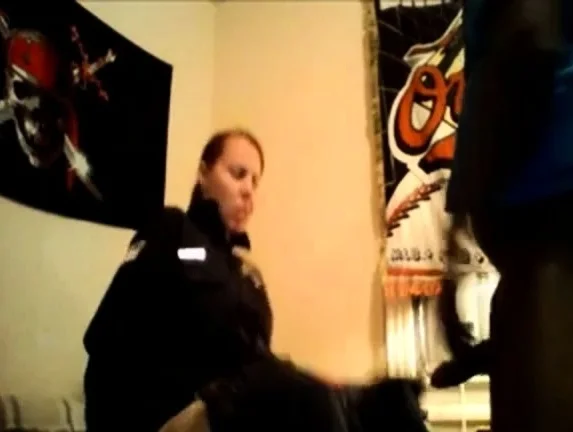 Homemade USA Female Police Officer Fucks Her Black Nerd BF