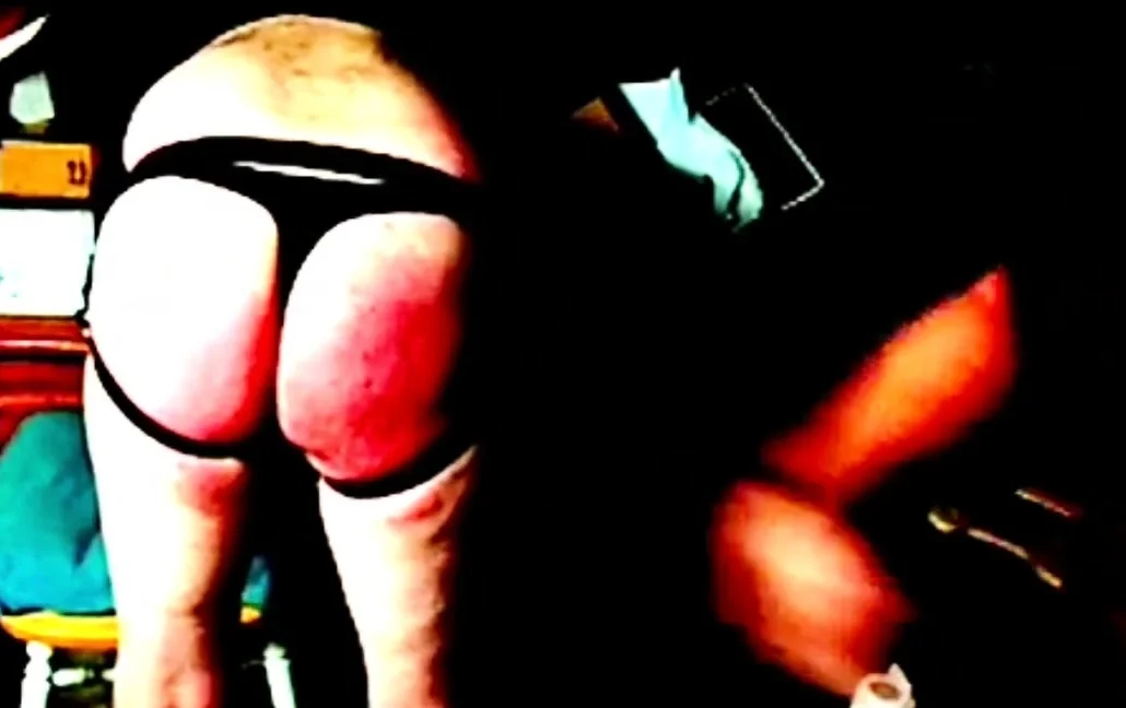 spanking my hubby's sissy-butt bright red