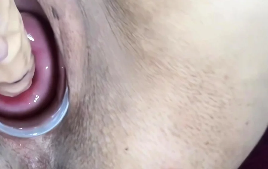 Stunning close up pussy toying action from busty solo beauty
