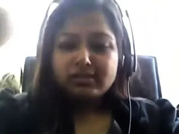 Bored Desi chubby on webcam plays with her boobie