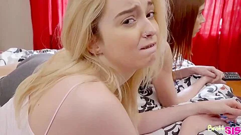Lexi Lore and Pepper Hart are making love with their good friend, in his huge bed