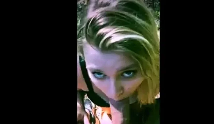 Amazing blonde girl choke on bfs cock and swallow cum