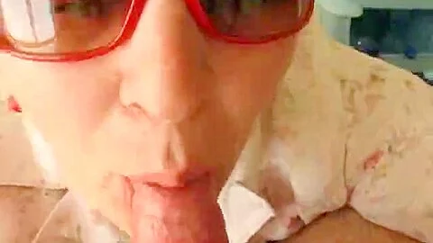 Mature Chinese bitch gives my dick a hot deep blowjob