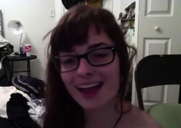 Skinny nerd panty rub.