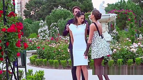 Brunette Sub Disgraced In Public Park
