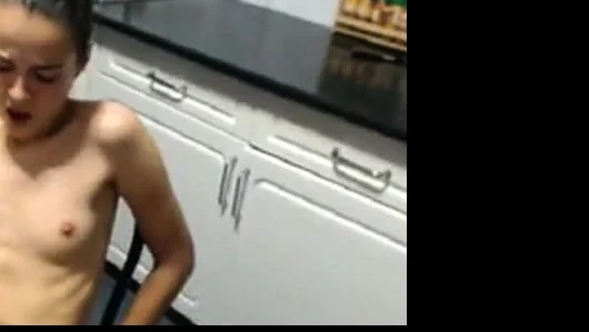 skinny teen kitchen masturbate
