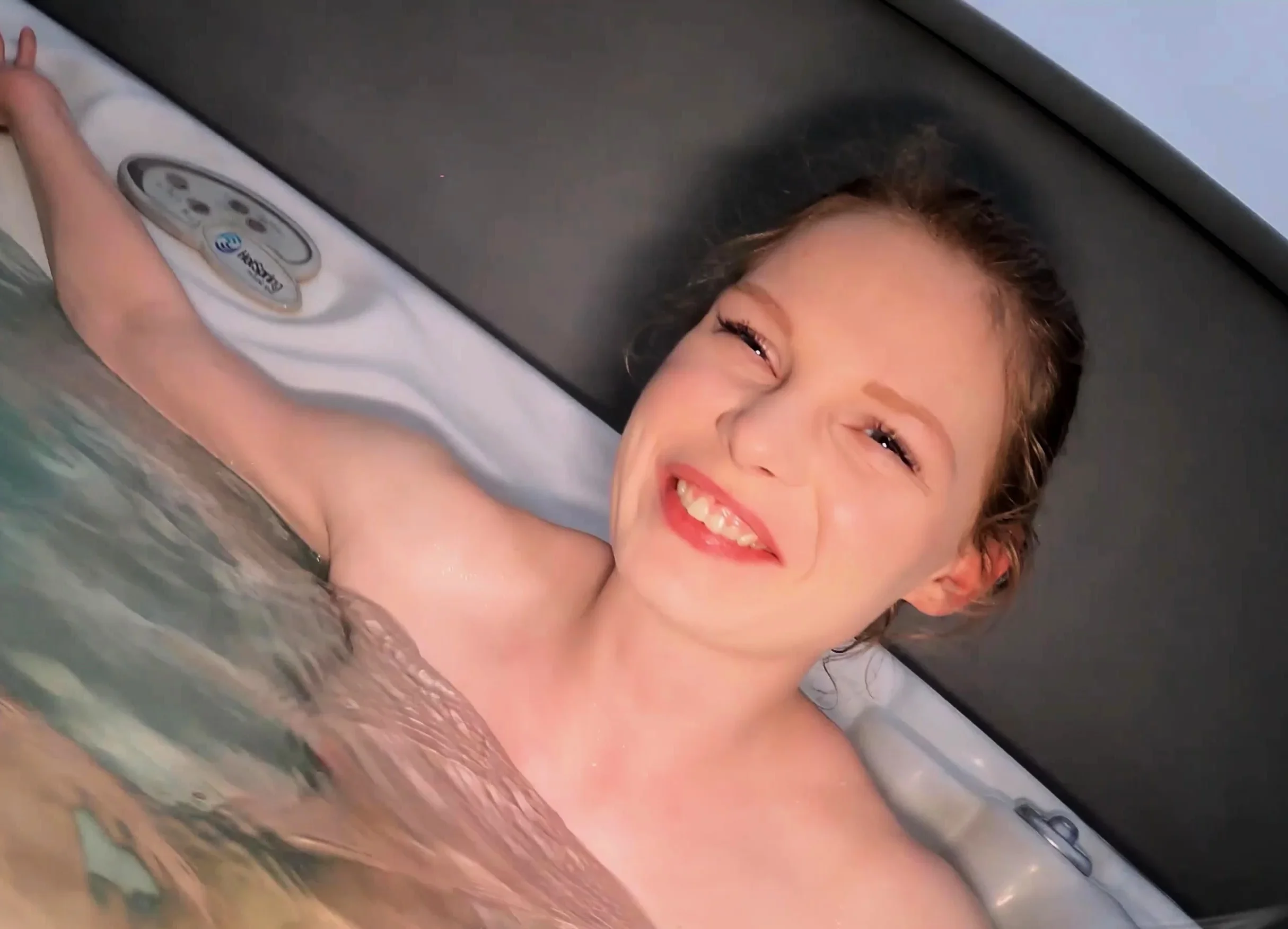 skinny hot teen underwater jacuzzi on a snowy day