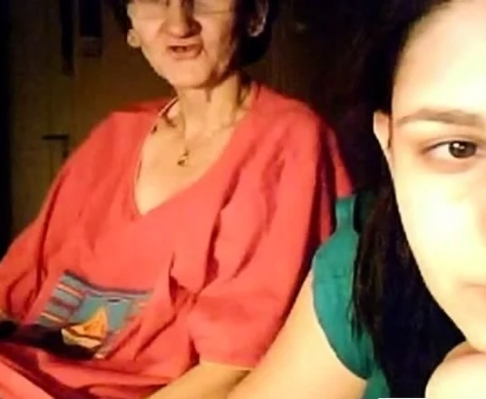 BBW girl and her granny on webcam