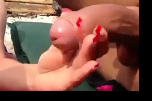 Eating Cum On The Beach