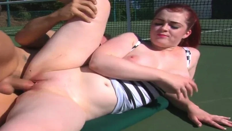Busty amateur teen outdoor hardcore action with cum