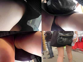 Best upskirt video of a naughty lassie with a thong