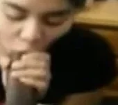 Asian girl milks black dick