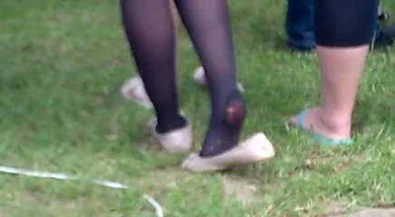 Candid Nylon Soles With Cream Flats
