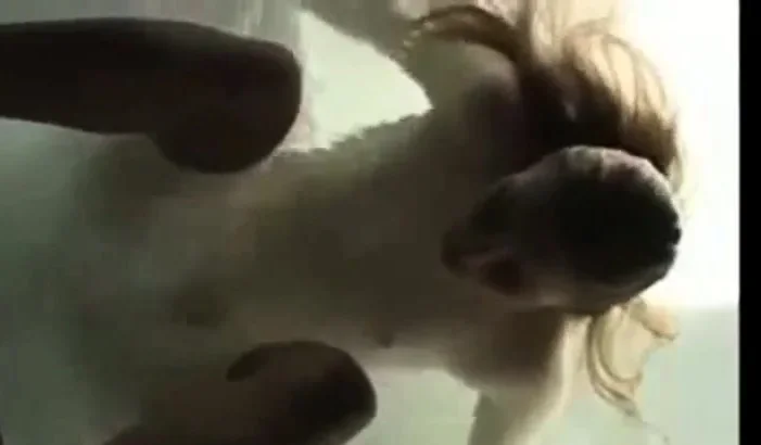 Cumming on the water jets