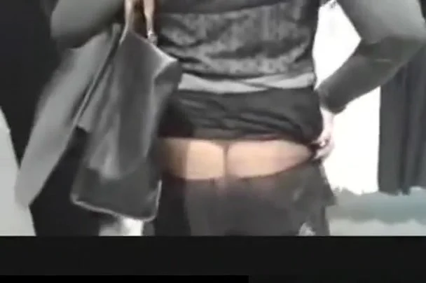 Butt Nad Pussy Flashes in Ready-Made shop