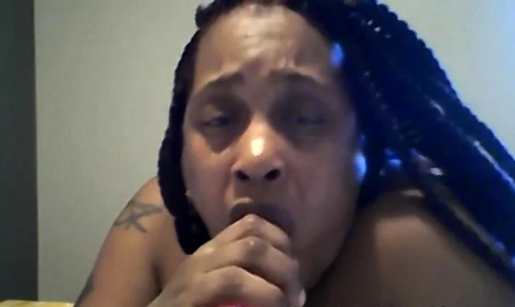 Nasty deep throat on the dildo