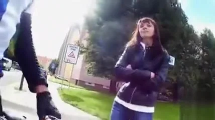 Guy cycles around the town with a big dick fully exposed